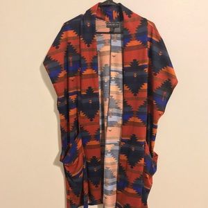 Fall Tribal sleeveless cardigan